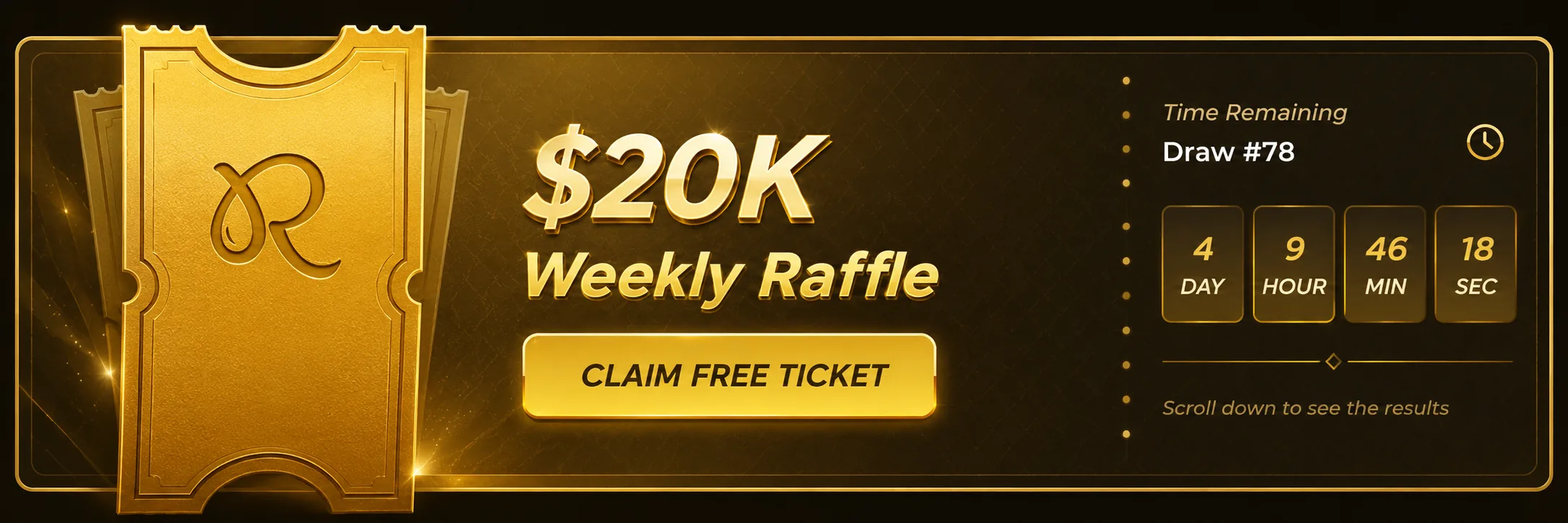 Rainbet weekly raffle bonus banner