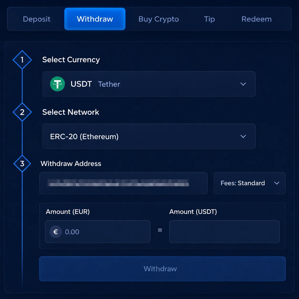 Rainbet crypto withdrawal form